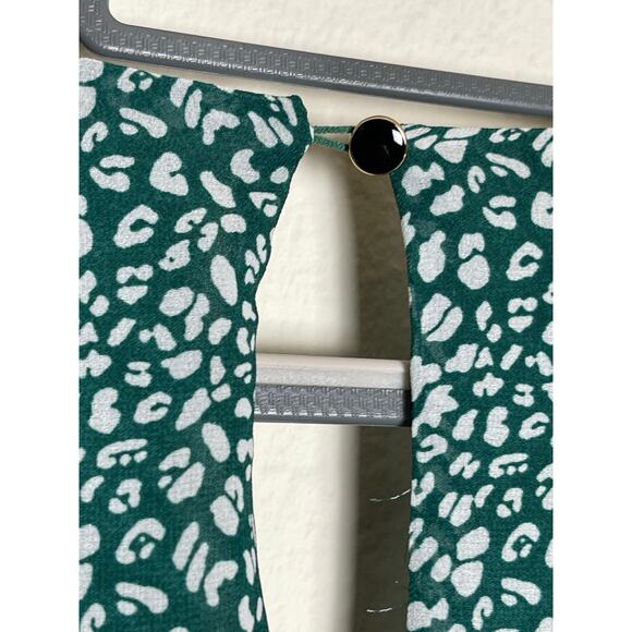 Nemidor Women's Layer Ruffle Animal Print Elastic Waist Short Sleeve Dress 18 - Picture 12 of 16